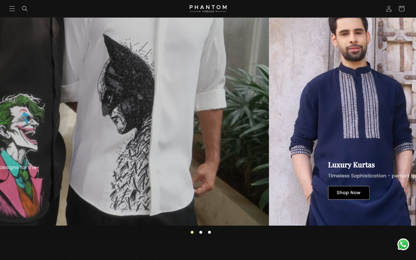 Phantom Threads public website homepage